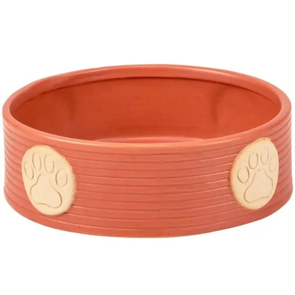 Paw Print Pet Bowl Large Primitives by Kathy NWT